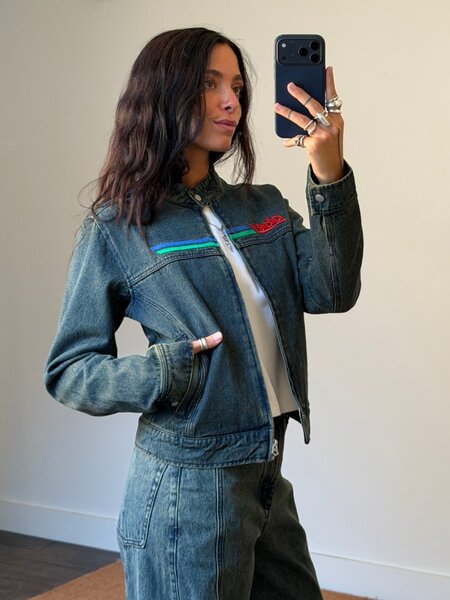 Obey Women Rove Moto Denim Jacket