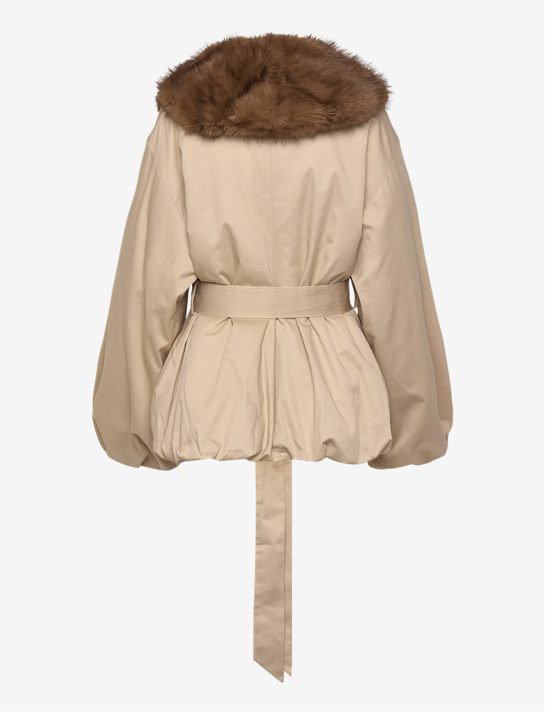 Rotate Faux Fur Collar Jacket