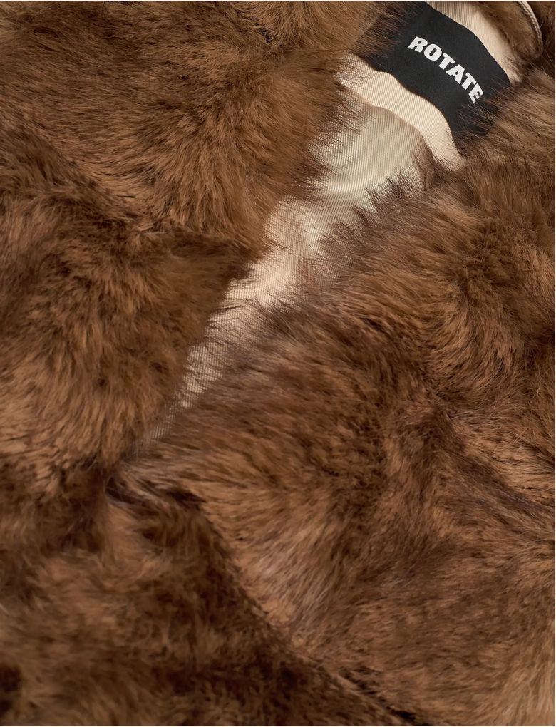 Rotate Faux Fur Collar Jacket