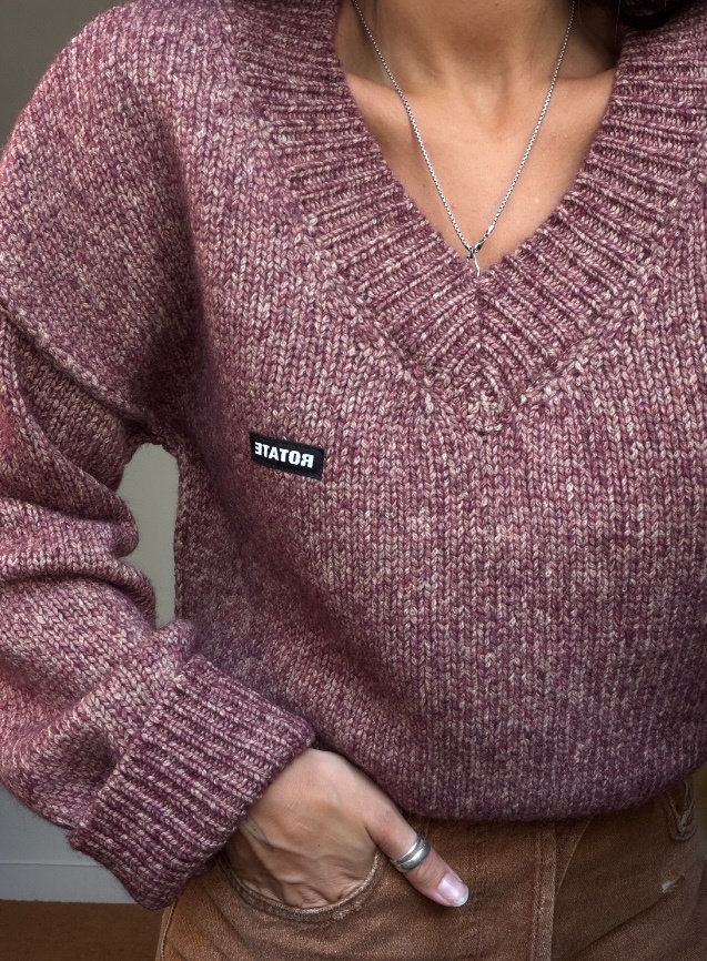 Rotate Knit V-Neck Jumper