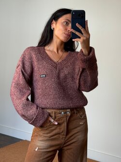 Rotate Knit V-Neck Jumper