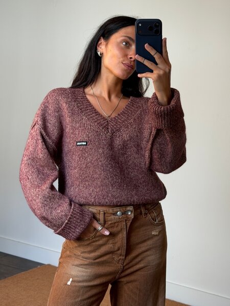Rotate Knit V-Neck Jumper