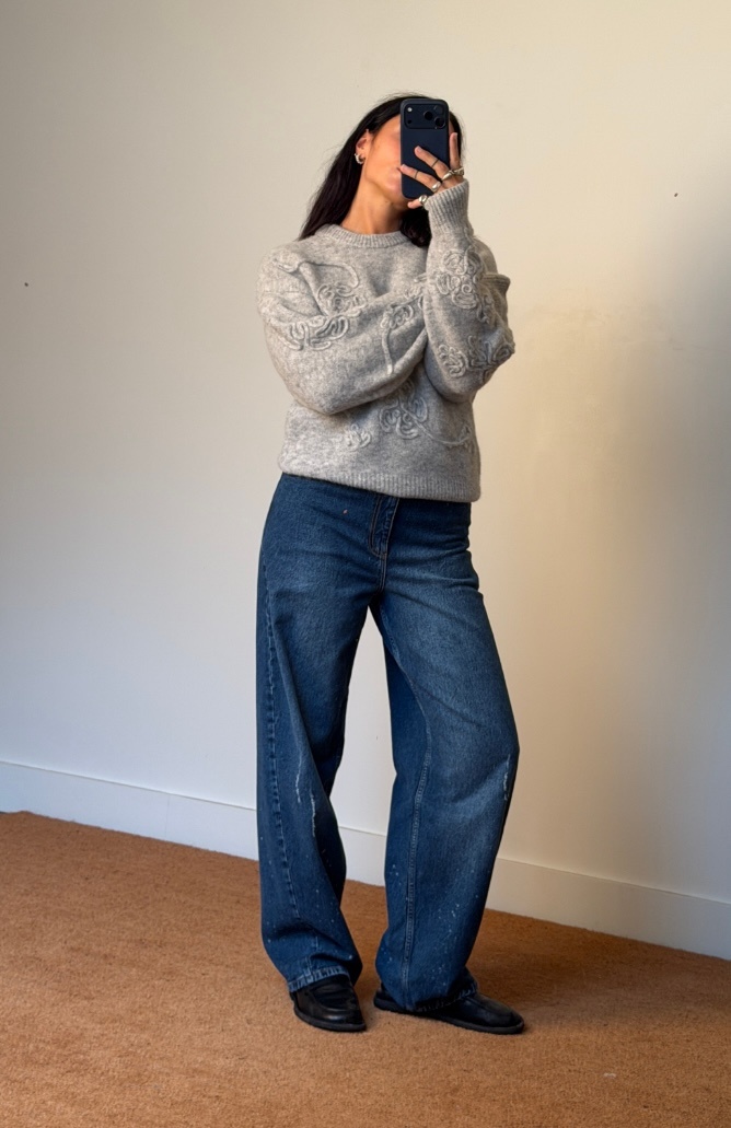 Rotate 3D Flower Knit