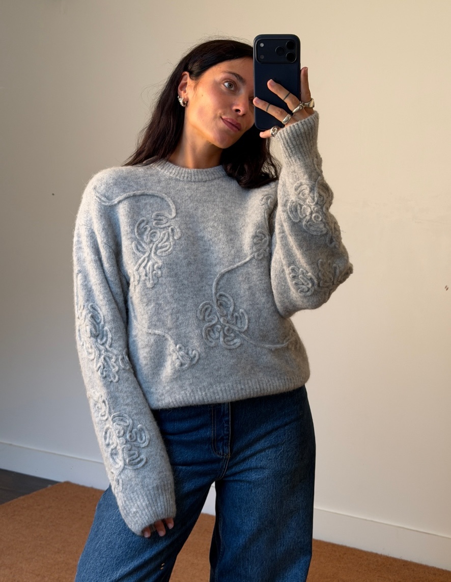 Rotate 3D Flower Knit