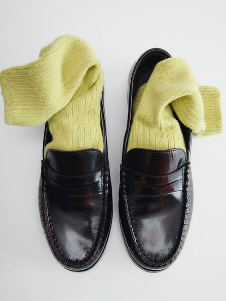 Alohas Rivet Leather Loafers