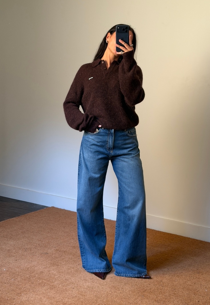 Rotate Fluffy Knit Polo