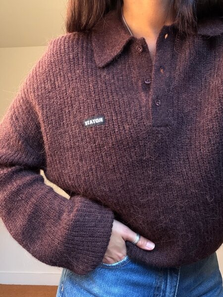 Rotate Fluffy Knit Polo