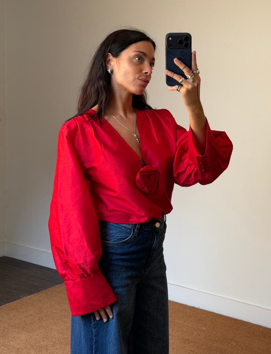Rotate Longsleeve Bow Tie Blouse