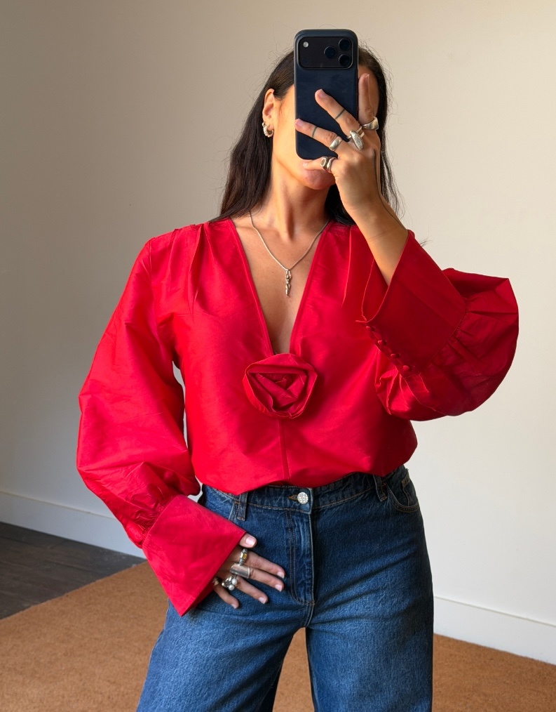 Rotate Longsleeve Bow Tie Blouse
