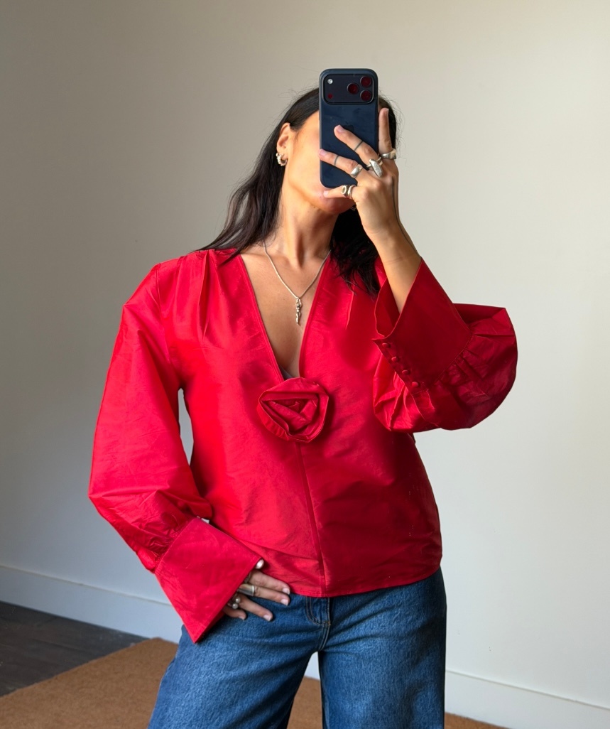 Rotate Longsleeve Bow Tie Blouse