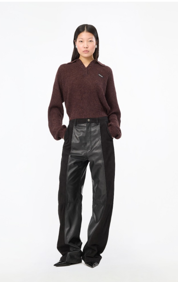 Rotate Fluffy Knit Polo