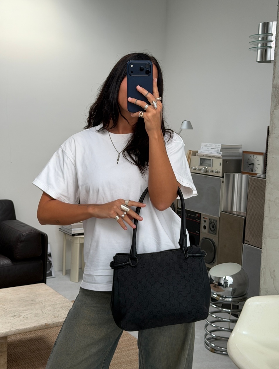 RR ARCHIVE Gucci GG Canvas Reins Shoulder Bag