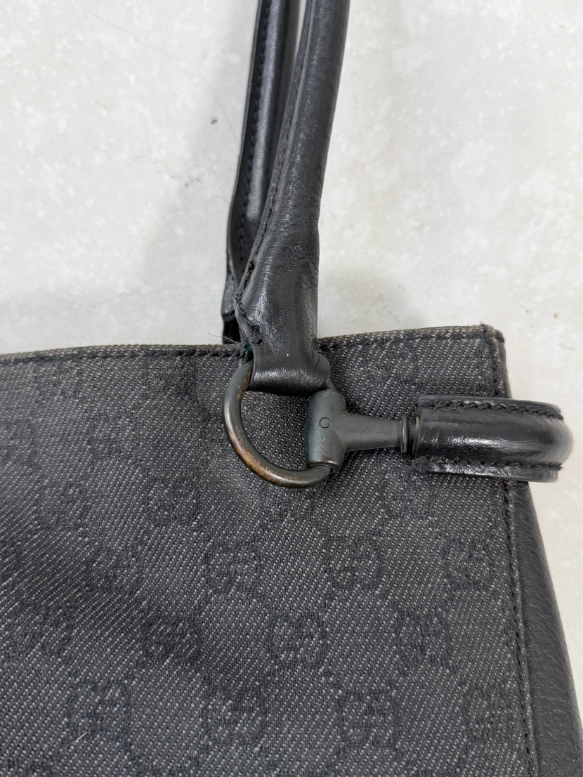RR ARCHIVE Gucci GG Canvas Reins Shoulder Bag