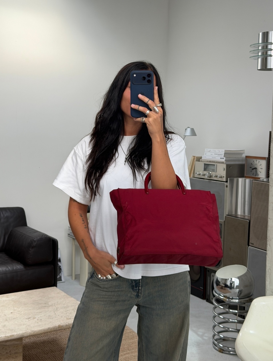 RR ARCHIVE Prada Nylon Plexi Handle Tote