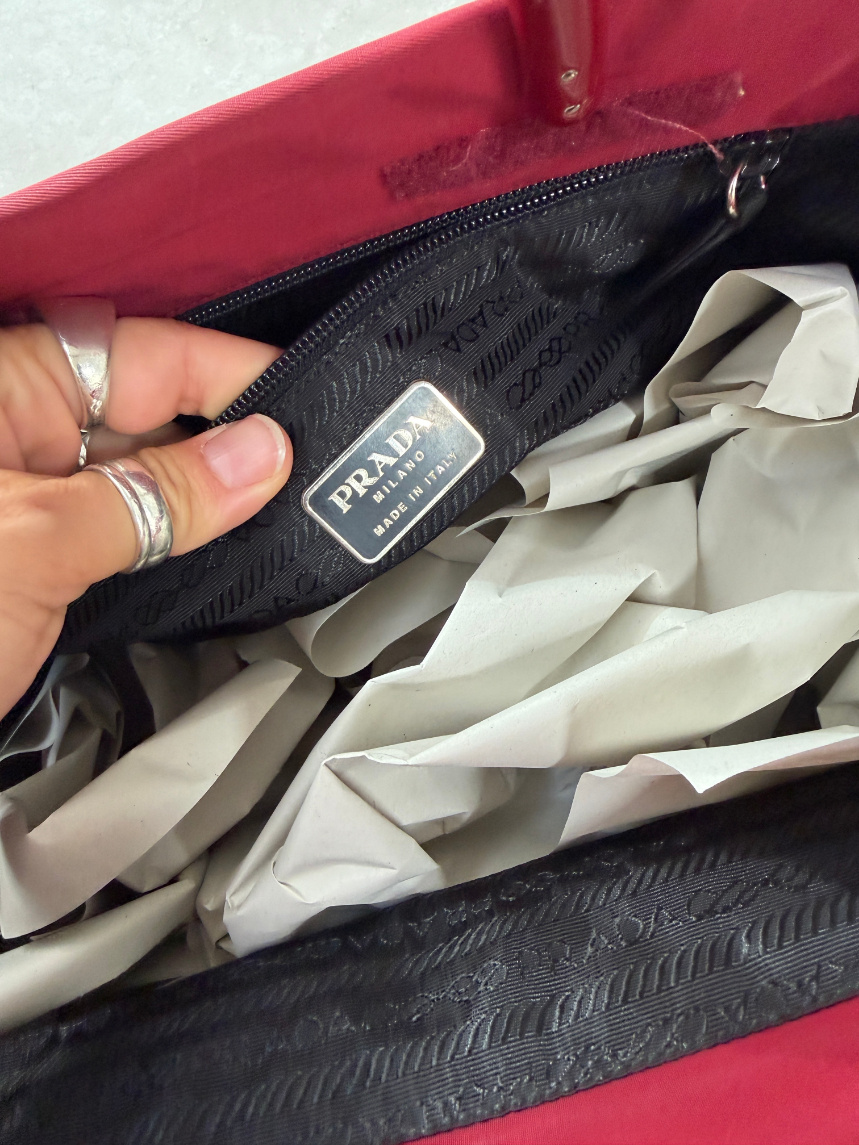 RR ARCHIVE Prada Nylon Plexi Handle Tote