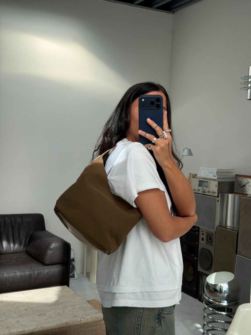 RR ARCHIVE Gucci Canvas Metal Handle Bag