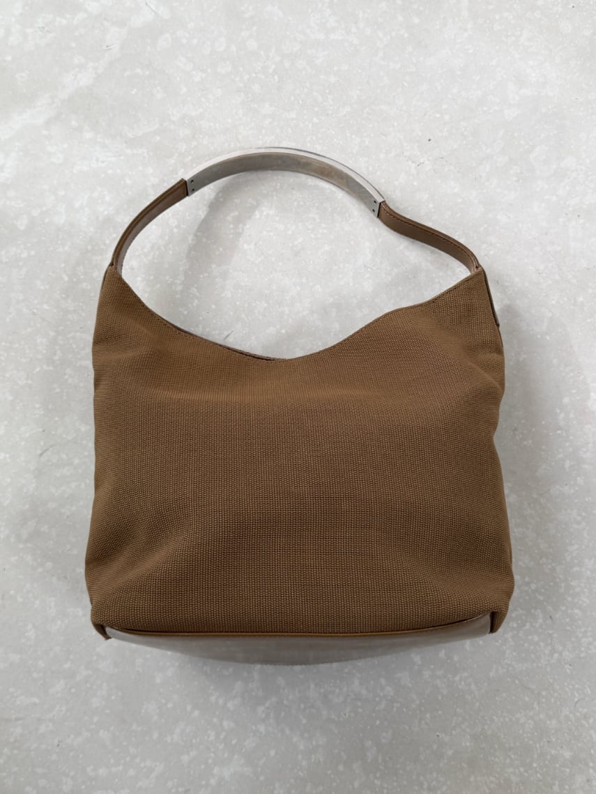 RR ARCHIVE Gucci Canvas Metal Handle Bag