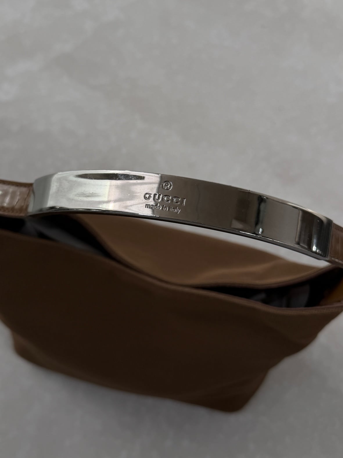 RR ARCHIVE Gucci Canvas Metal Handle Bag