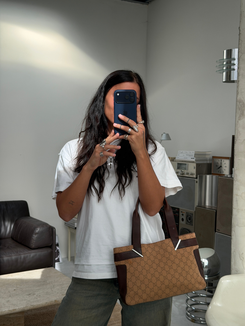 RR ARCHIVE Gucci GG Canvas & Leather Tote