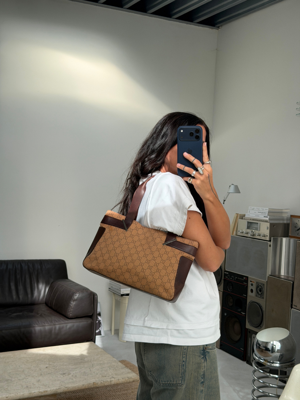 RR ARCHIVE Gucci GG Canvas & Leather Tote