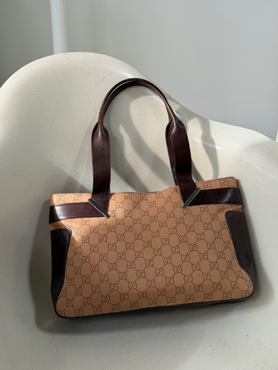 RR ARCHIVE Gucci GG Canvas & Leather Tote