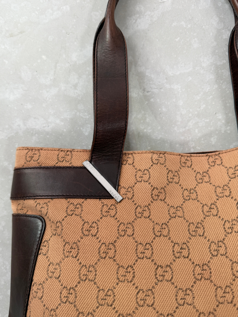 RR ARCHIVE Gucci GG Canvas & Leather Tote