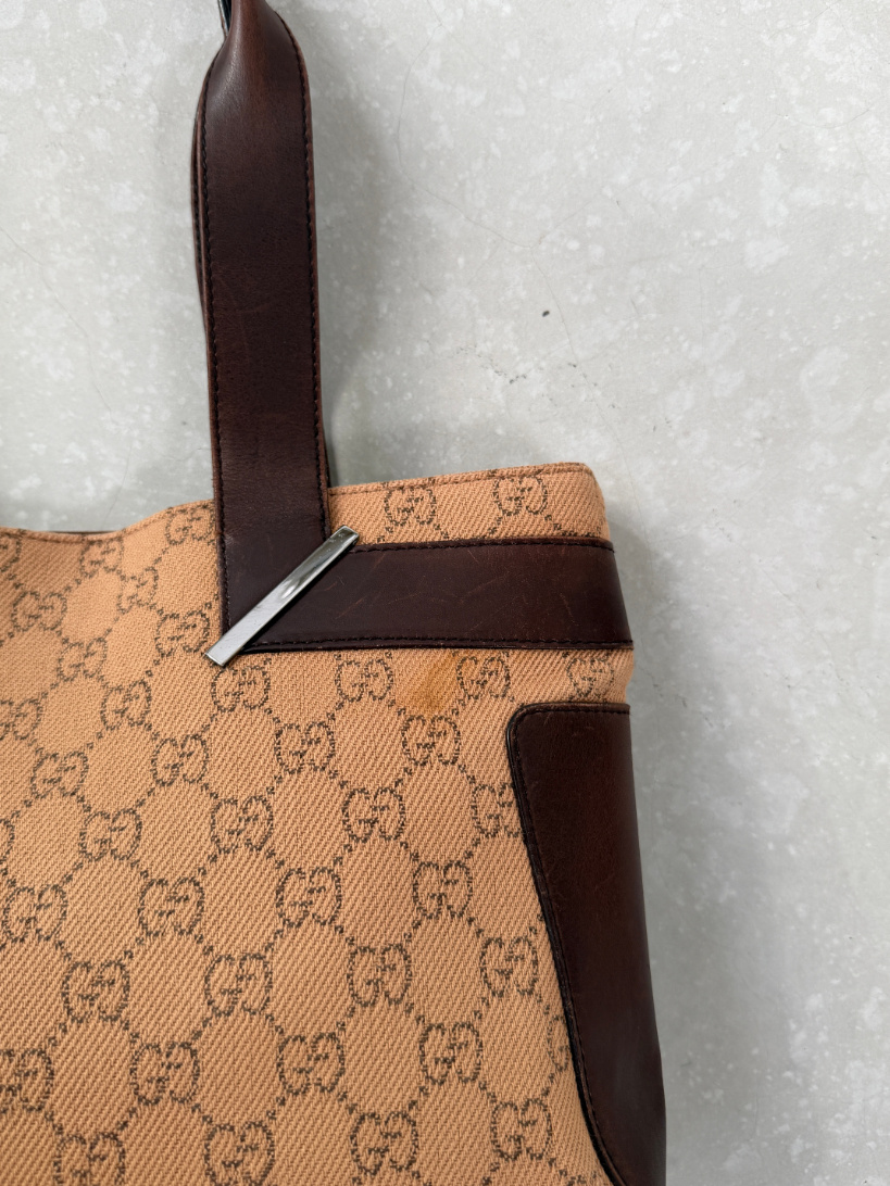 RR ARCHIVE Gucci GG Canvas & Leather Tote