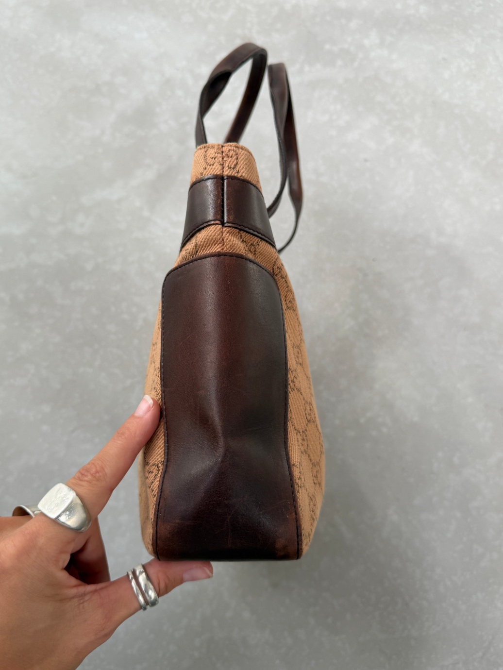 RR ARCHIVE Gucci GG Canvas & Leather Tote