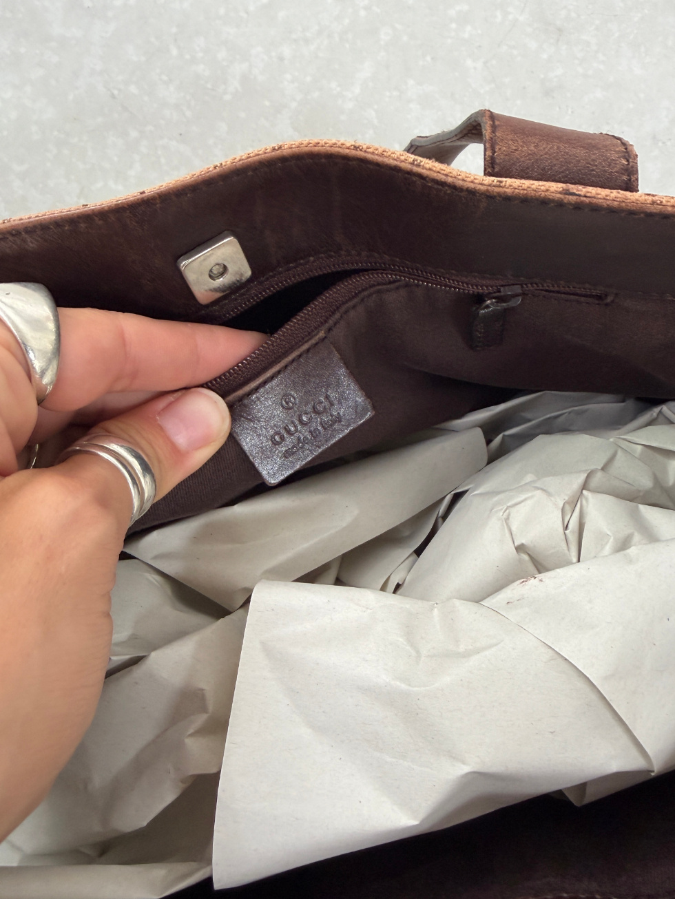 RR ARCHIVE Gucci GG Canvas & Leather Tote