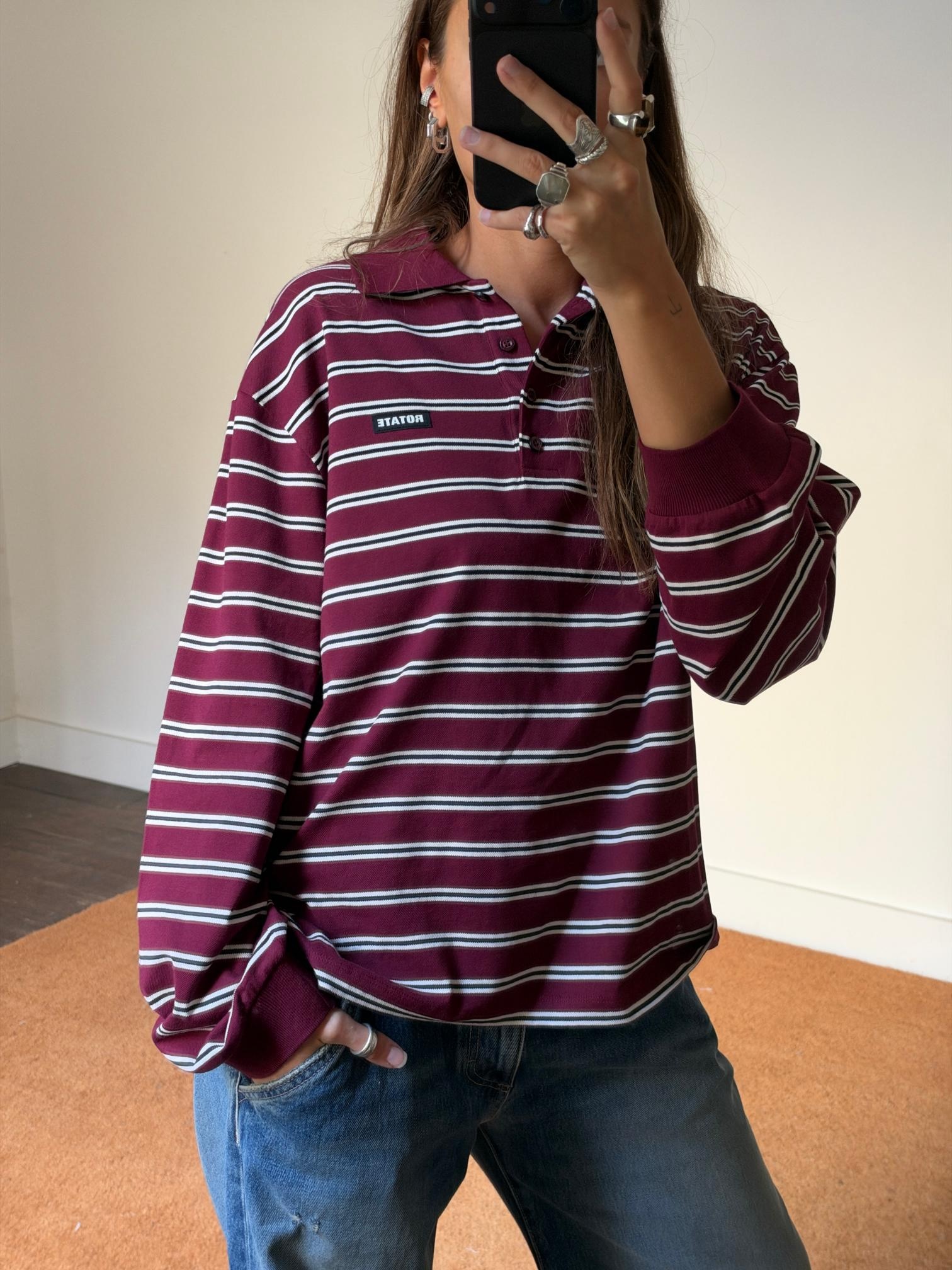 Rotate Pique Longsleeve Polo
