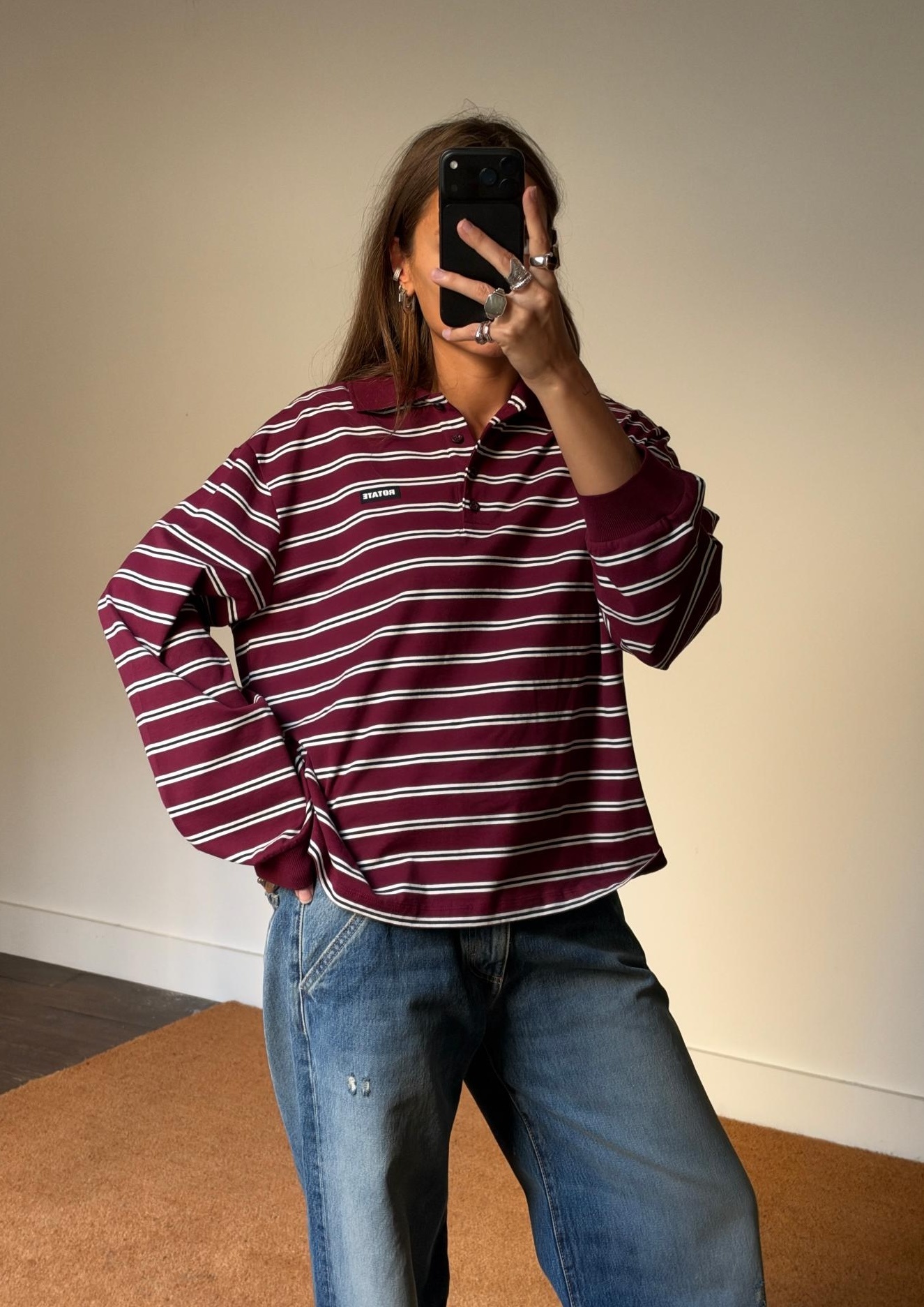 Rotate Pique Longsleeve Polo