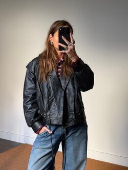 Laagam Tyra Leather Bomber Jacket