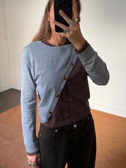 Laagam Egla Asymmetric Cardigan