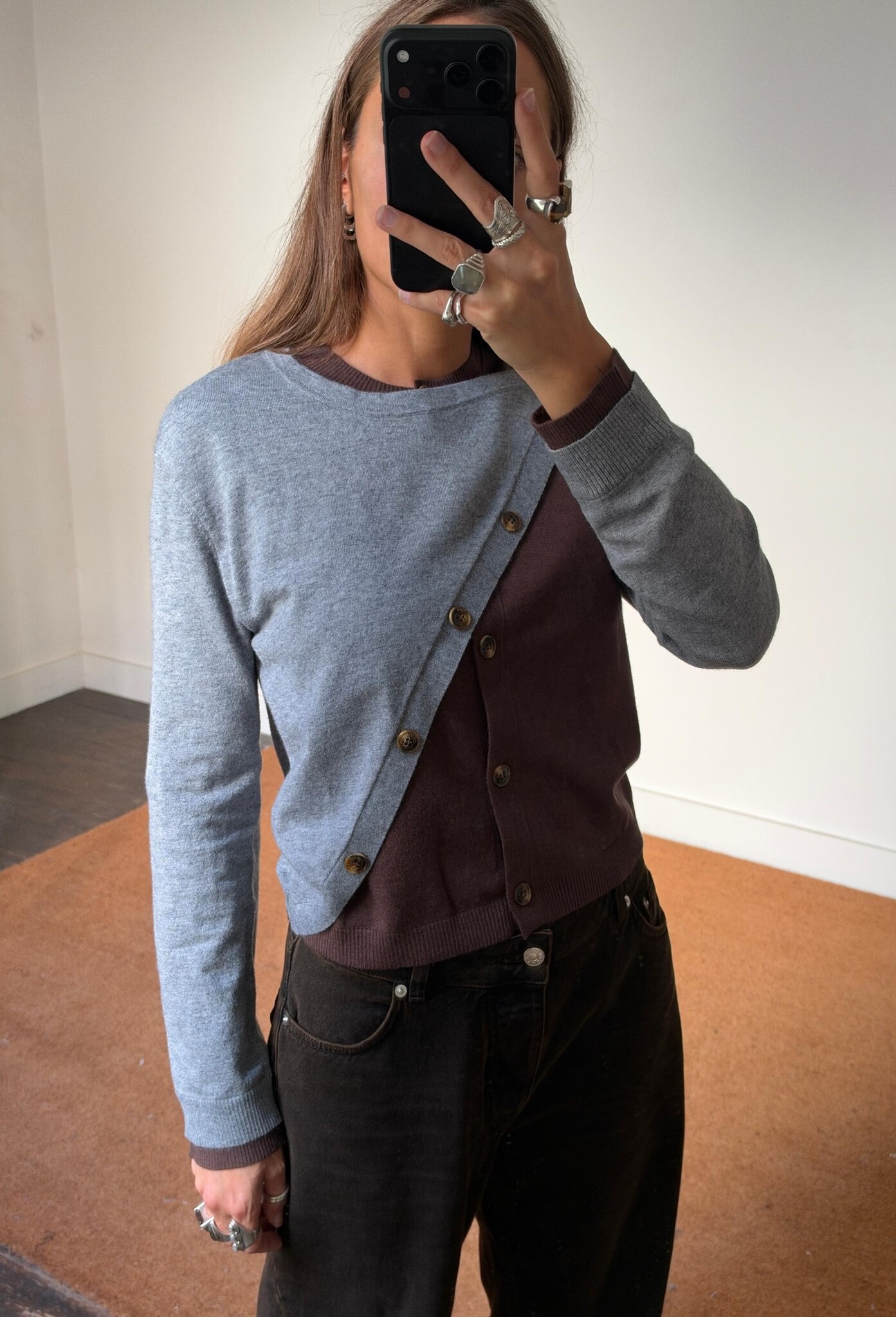 Laagam Egla Asymmetric Cardigan