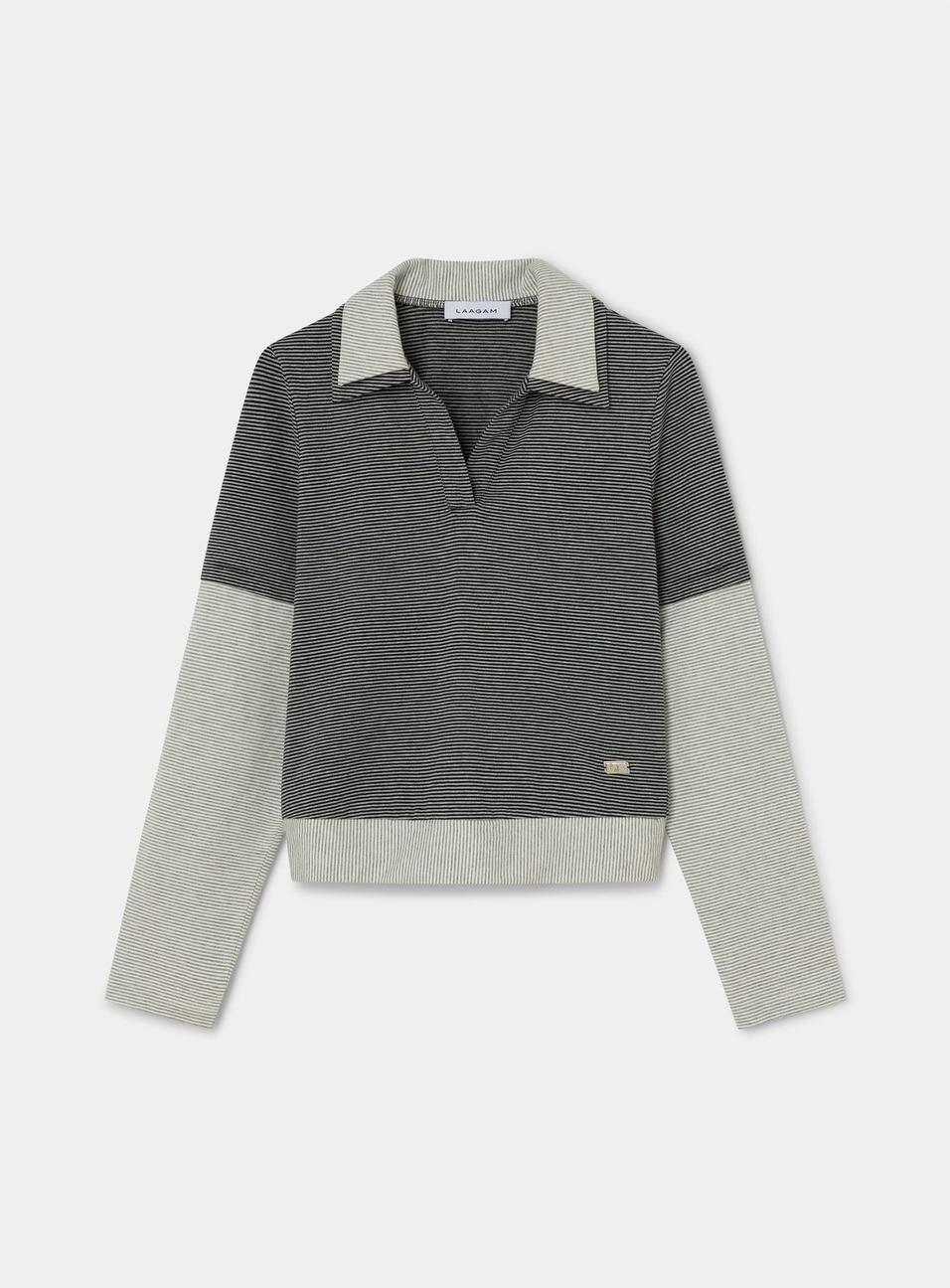 Laagam Candace Striped Polo Longsleeve