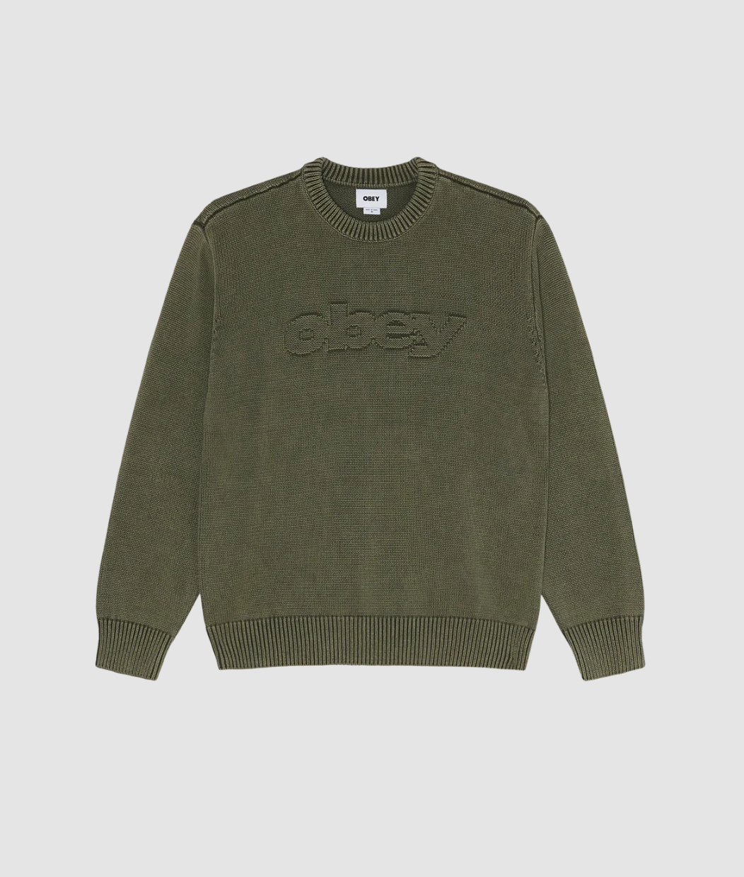 Obey Men Fade Wash Speed Logo Sweater