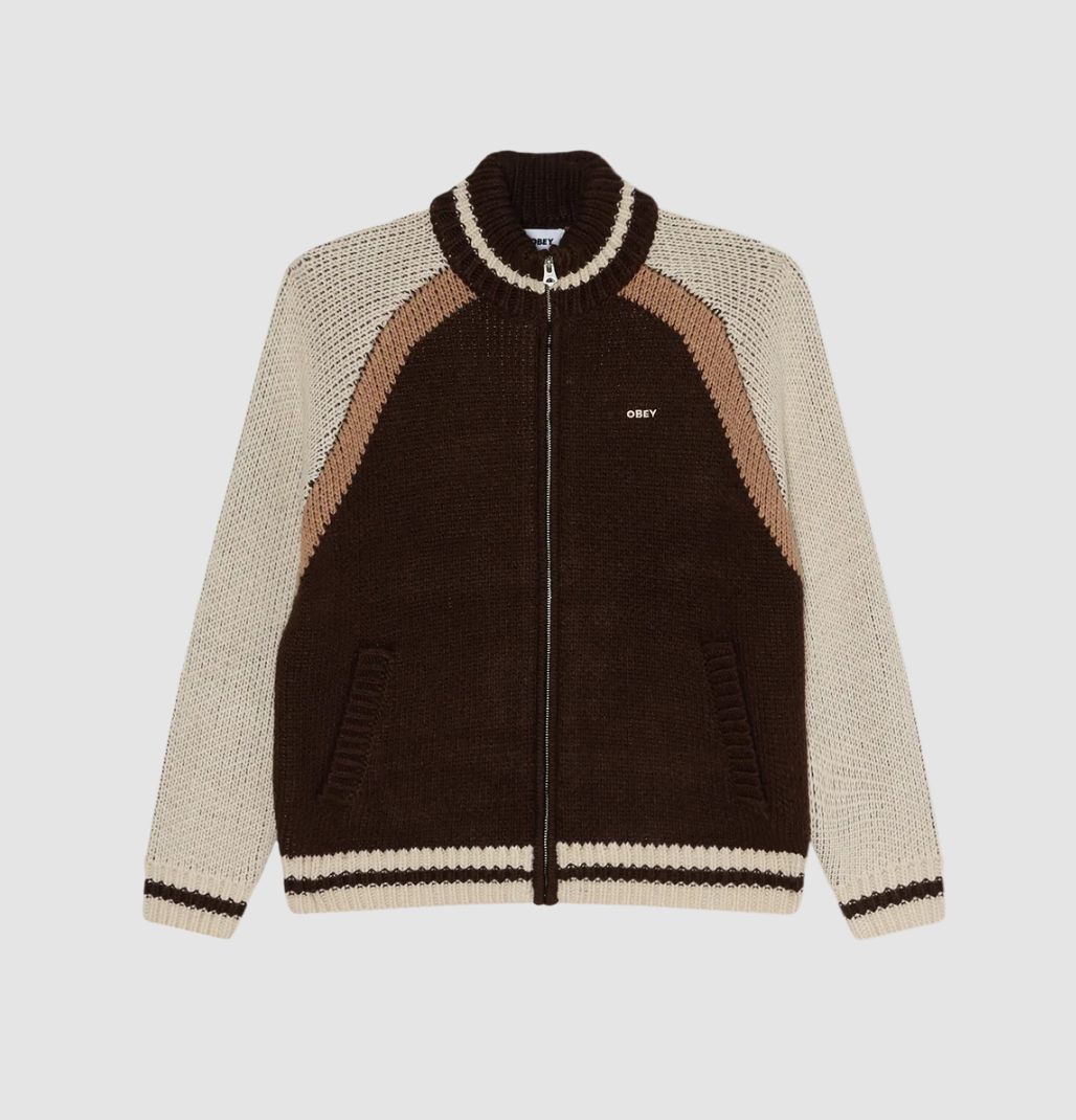 Obey Men Aven Zip Up Sweater