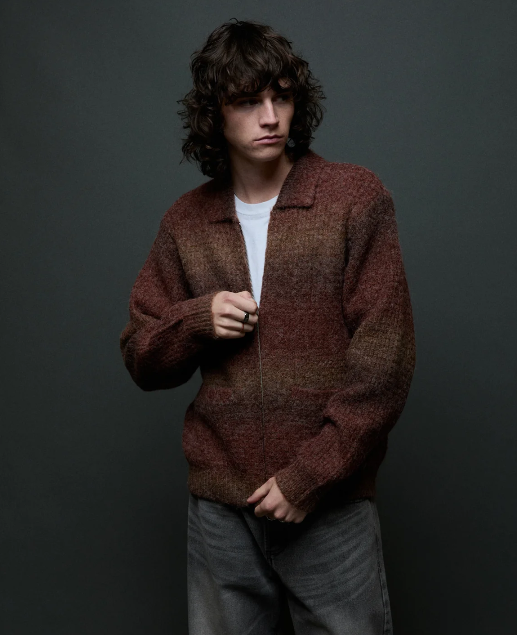 Obey Men Anton Gradient Cardigan