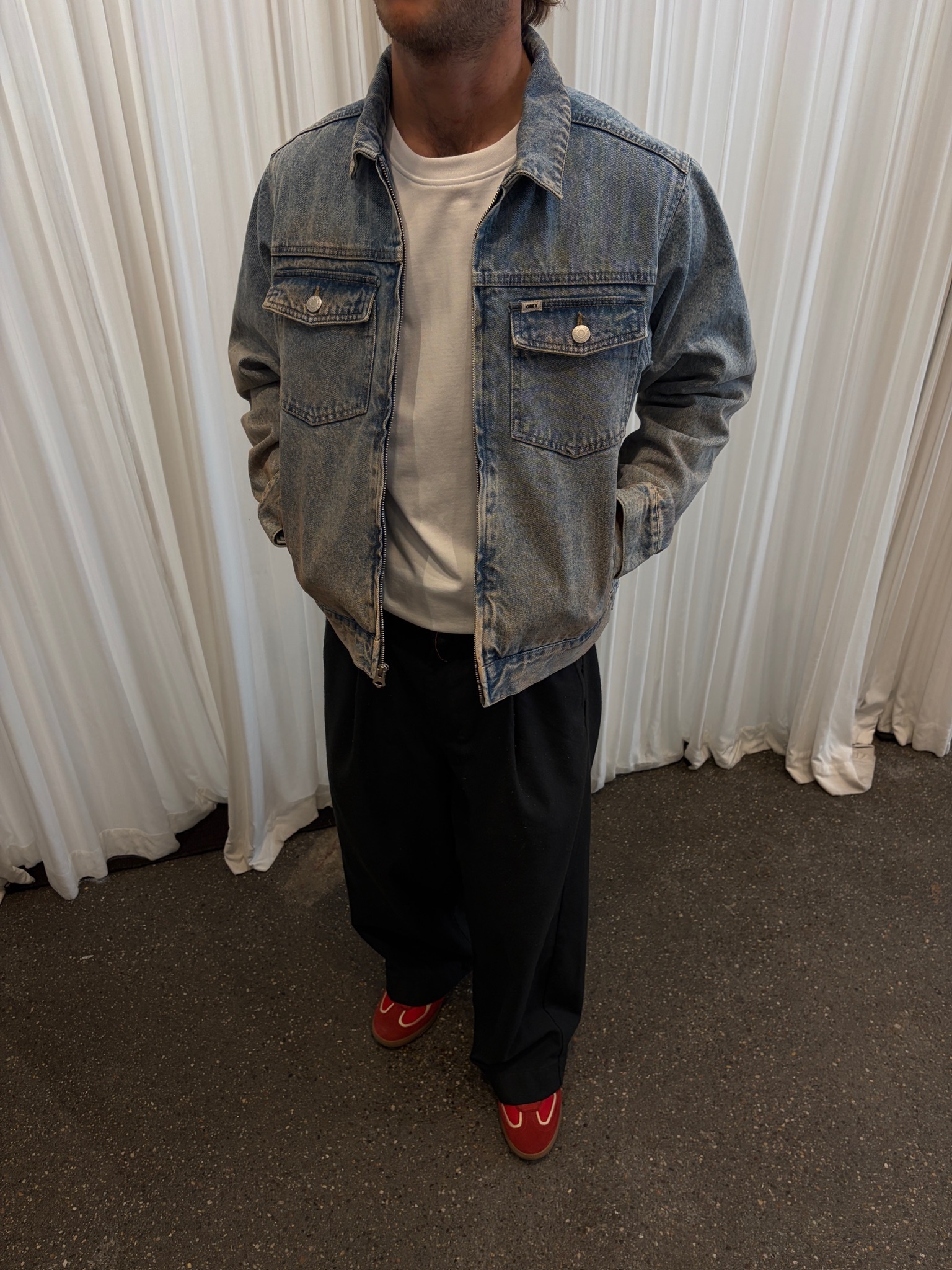 Obey Men Base Vintrage Trucker Jacket