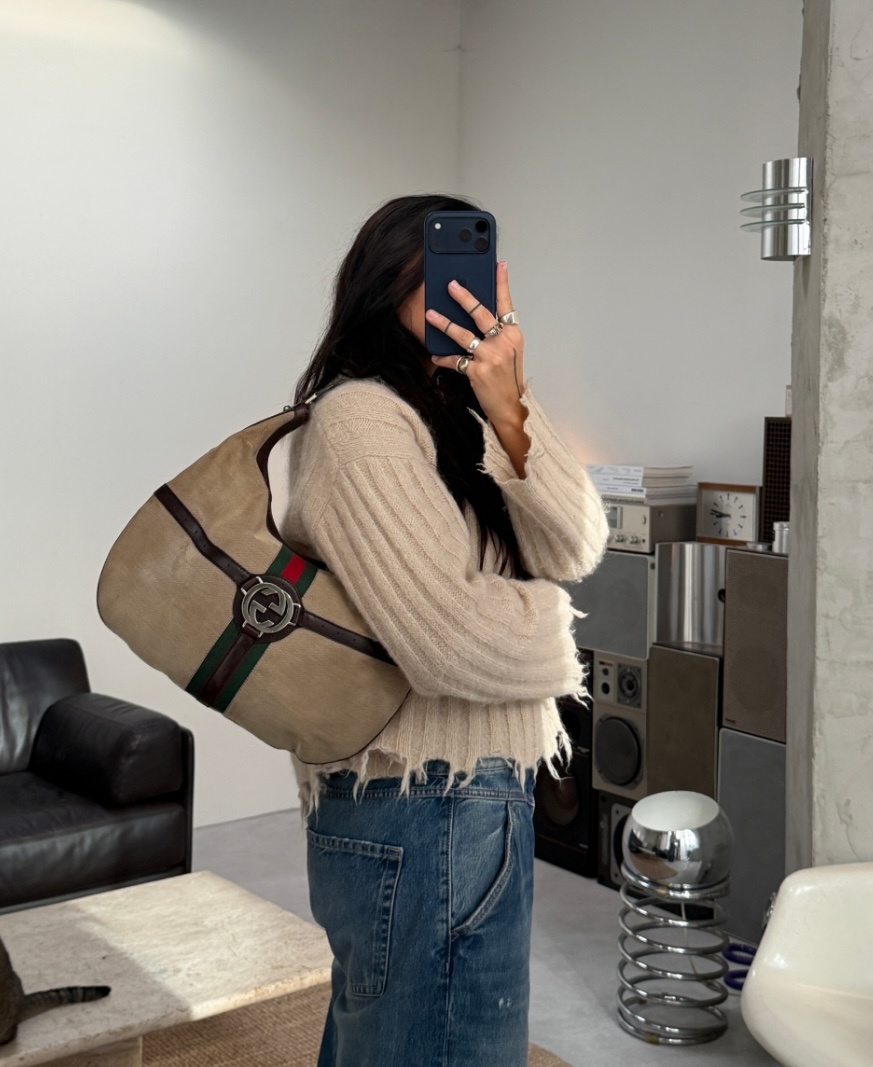 RR ARCHIVE Gucci GG Web Reins Hobo