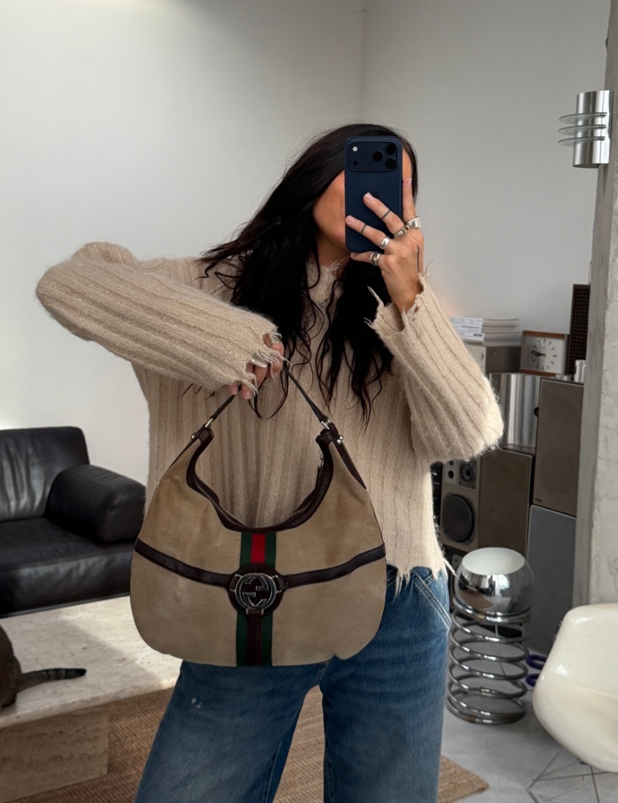 RR ARCHIVE Gucci GG Web Reins Hobo