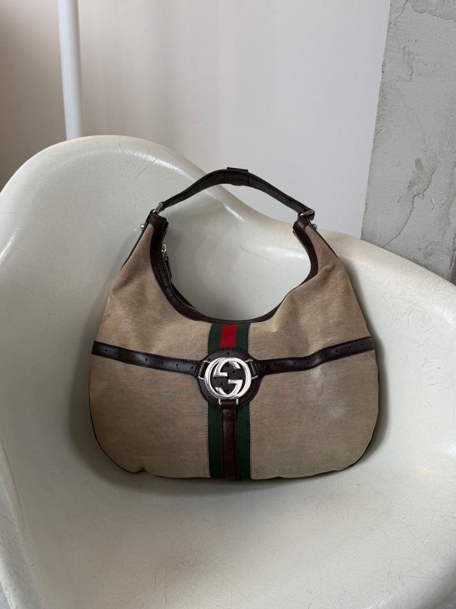 RR ARCHIVE Gucci GG Web Reins Hobo