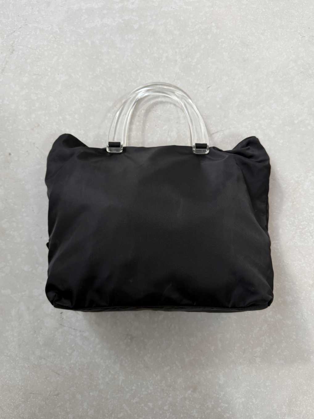 RR ARCHIVE Prada Nylon Plexi Handle Tote