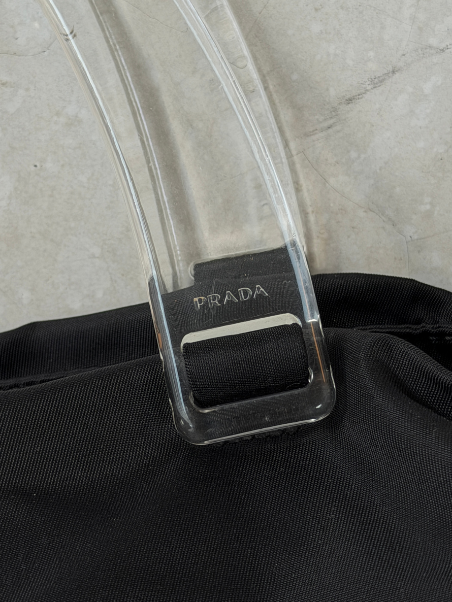 RR ARCHIVE Prada Nylon Plexi Handle Tote