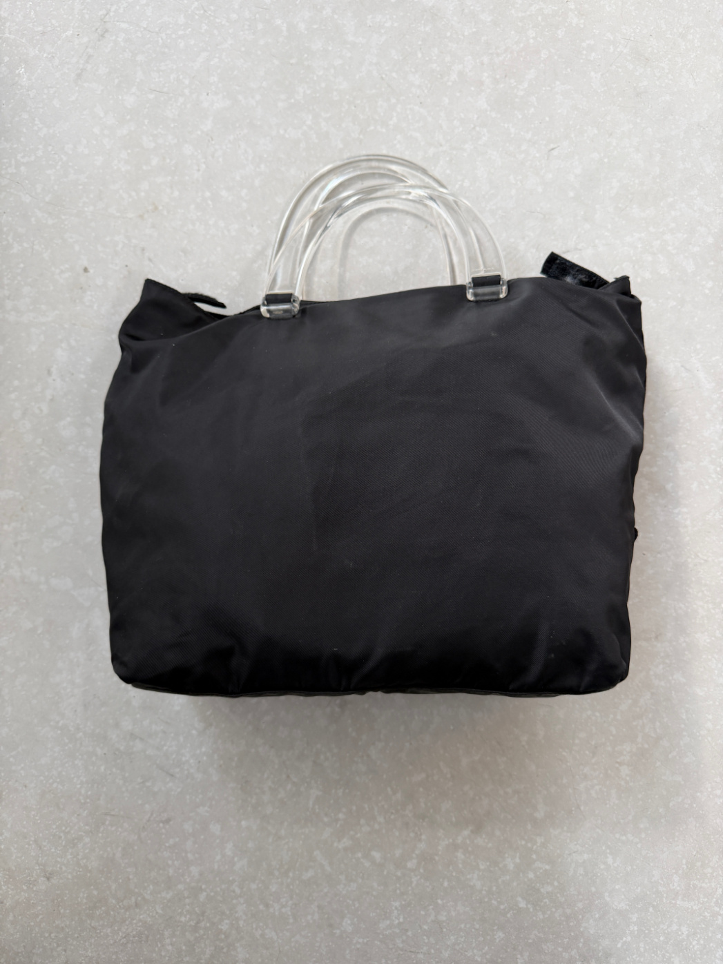 RR ARCHIVE Prada Nylon Plexi Handle Tote