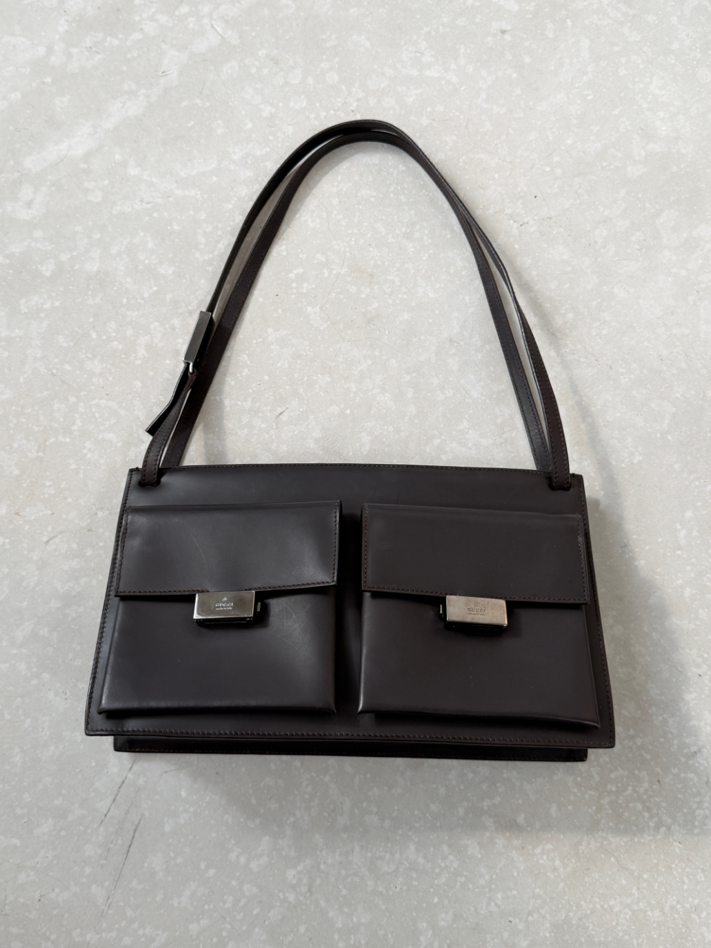 RR ARCHIVE Gucci Leather Pocket Shoulder Bag