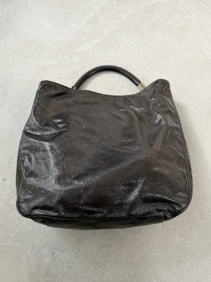 RR ARCHIVE Yves Saint Laurent Enamel Hobo Bag