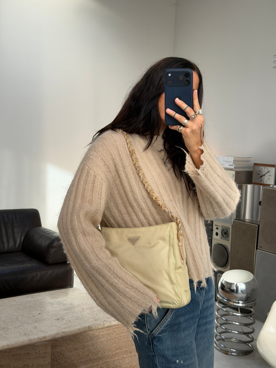 RR ARCHIVE Prada Nylon Chain Shoulder Bag