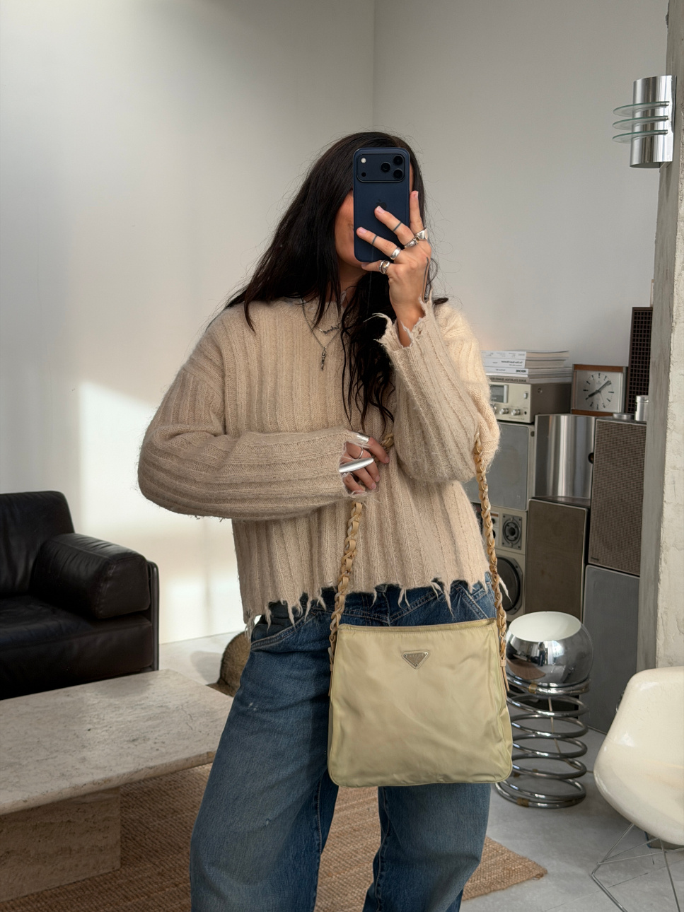 RR ARCHIVE Prada Nylon Chain Shoulder Bag