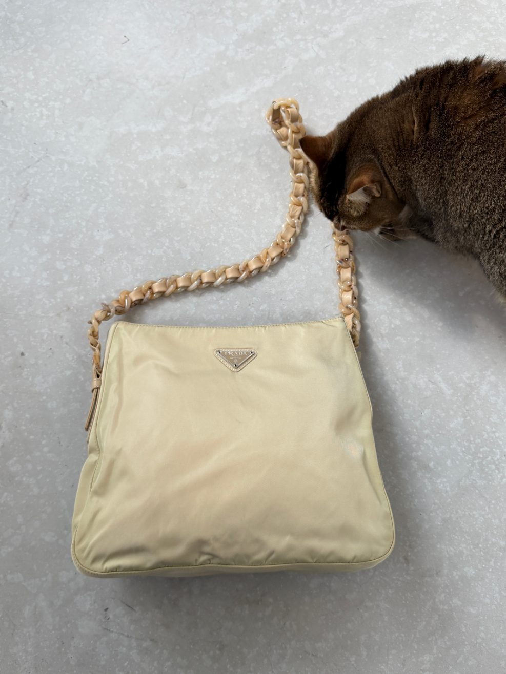RR ARCHIVE Prada Nylon Chain Shoulder Bag